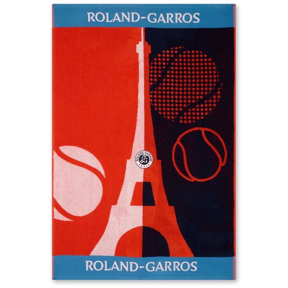 NWT 2024 Official Roland Garros Paris Eiffel Tower Tennis Towel French Open41x27
